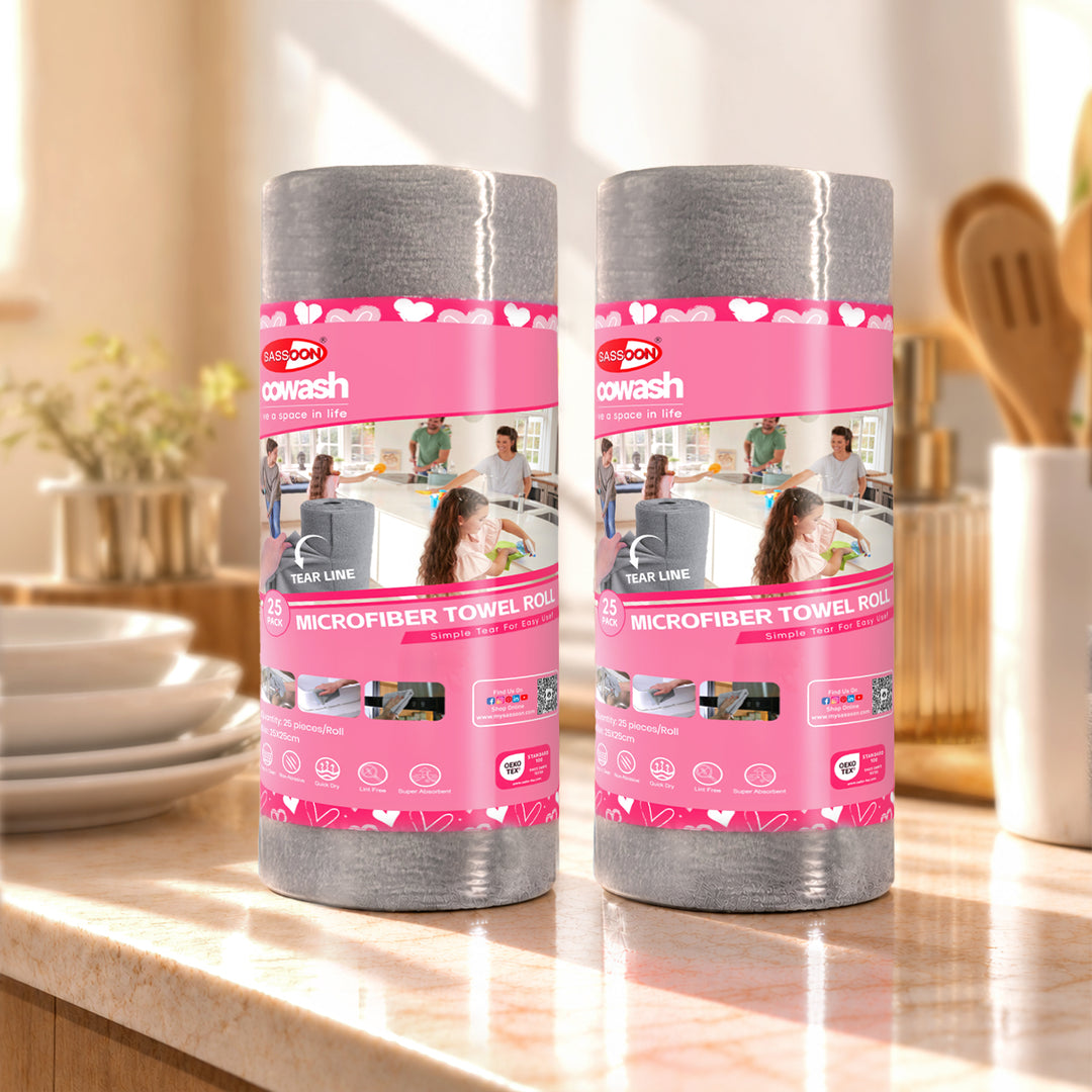 Soowash Microfiber Multipurpose Cleaning Cloth Tear Away Roll