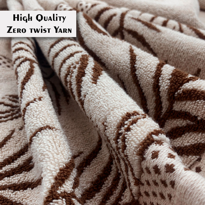 Light Beige Color Super Soft Zero Twist 100% Cotton Towel with 380 GSM ( 100% Cotton, Zero-Twist Fabric, Protection Against Mircrobial Allergies, Highly Absorbent, Lint and Fade Resistant)