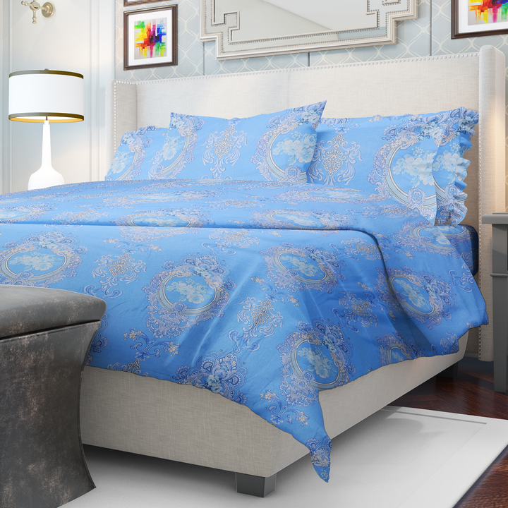 Chakrata 100% Cotton Printed Bedsheet - 1200 TC