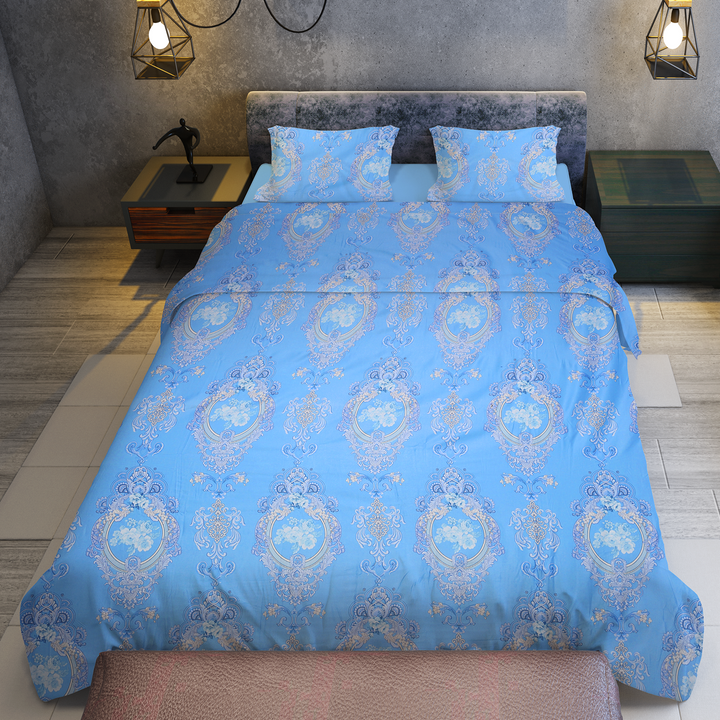 Chakrata 100% Cotton Printed Bedsheet - 1200 TC