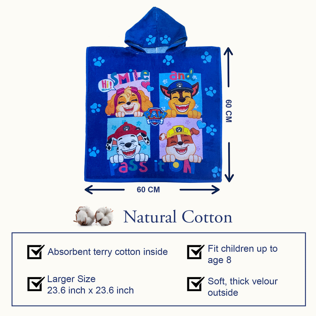 Paw Patrol Kids Hooded Poncho in 400 GSM