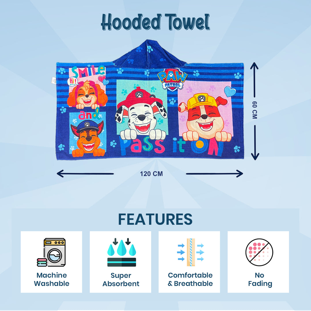 Paw Patrol Kids Hooded Towel in 400 GSM