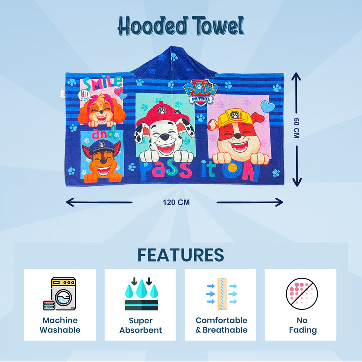Paw Patrol Kids Hooded Towel in 400 GSM
