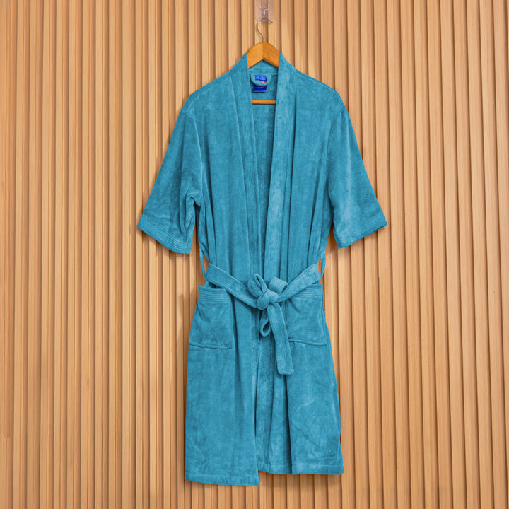 Caldezonia Unisex Microfiber Bathrobe with Slippers