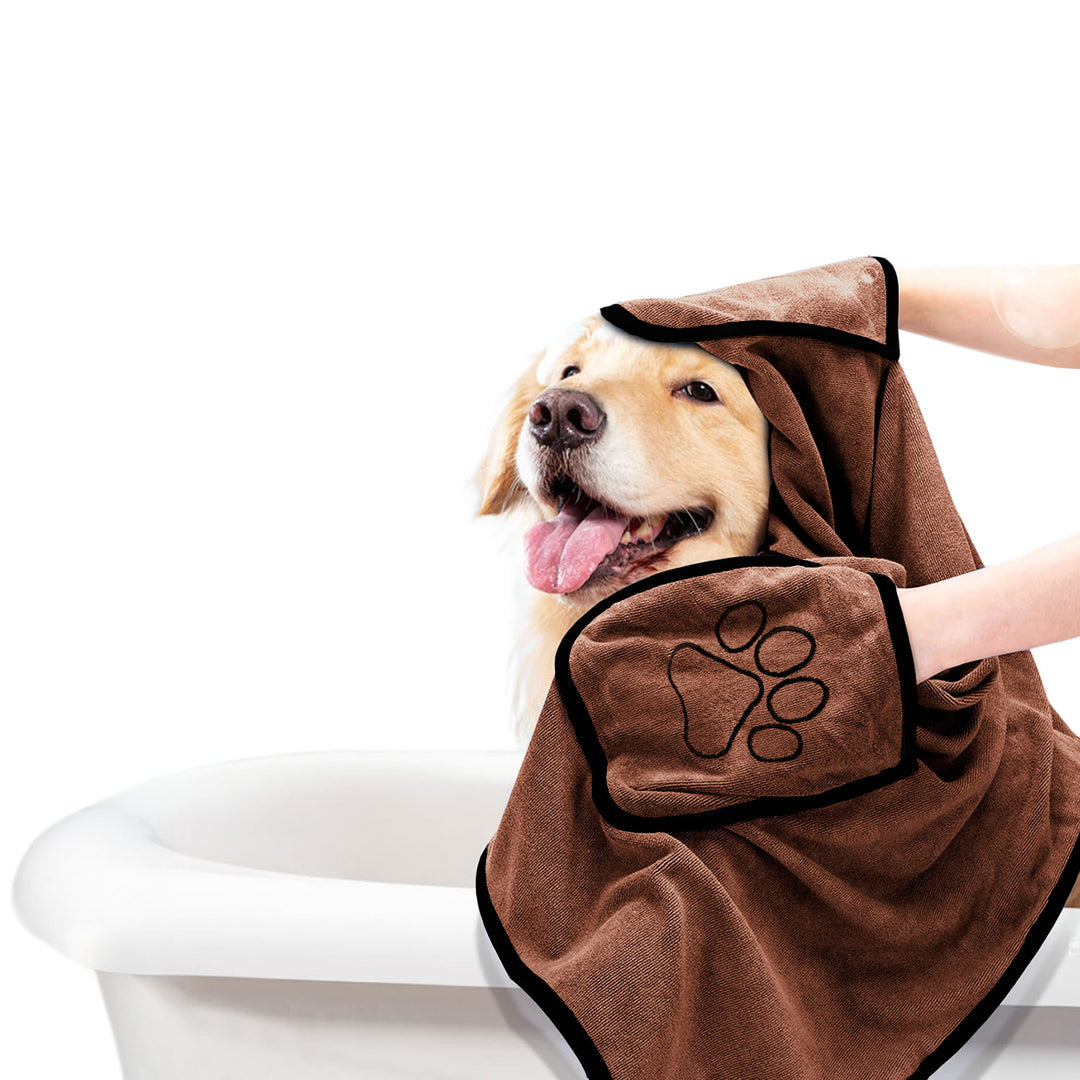 Microfiber Pet Towel with Pockets