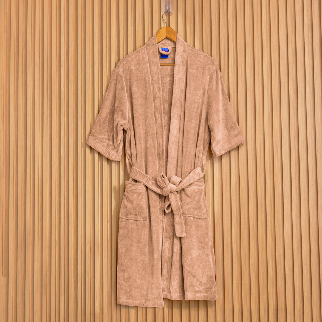 Caldezonia Unisex Microfiber Bathrobe with Slippers