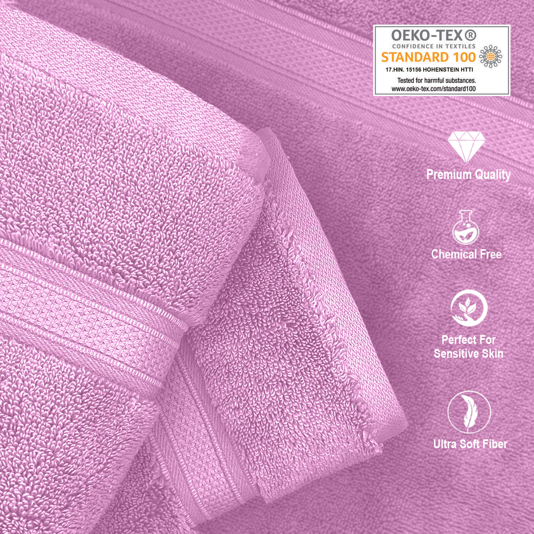 Pink Color Super Soft Zero Twist 100% Cotton Towel with 700 GSM ( 100% Cotton, Zero-Twist Fabric, Protection Against Microbial Allergies, Highly Absorbent, Lint and Fade Resistant) 