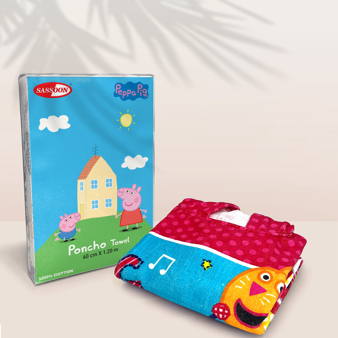 Peppa Pig Kids Hooded Poncho in 400 GSM