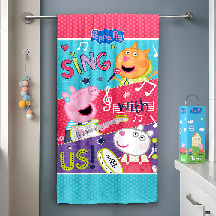 Peppa Pig Kids Bath Towel (Sing)