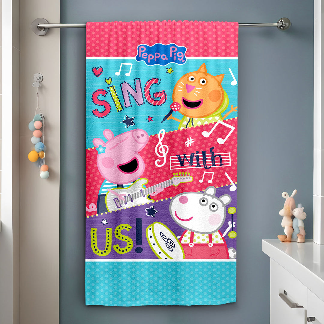 Peppa Pig Kids Bath Towel (Sing)