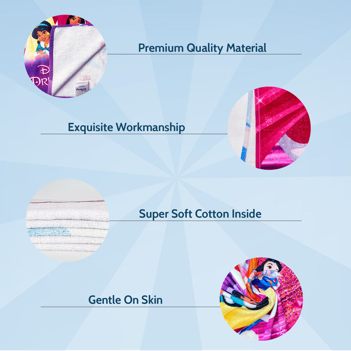 Disney Princess Kids Hooded Towel in 400 GSM