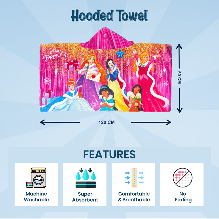 Disney Princess Kids Hooded Towel in 400 GSM