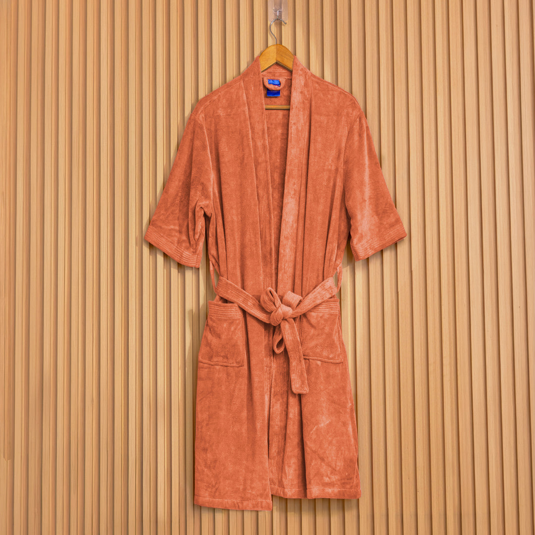 Caldezonia Unisex Microfiber Bathrobe with Slippers