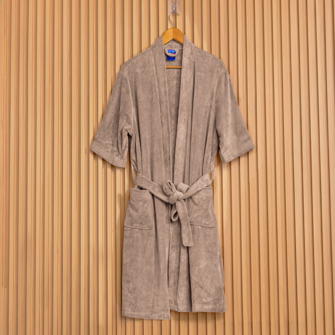 Caldezonia Unisex Microfiber Bathrobe with Slippers
