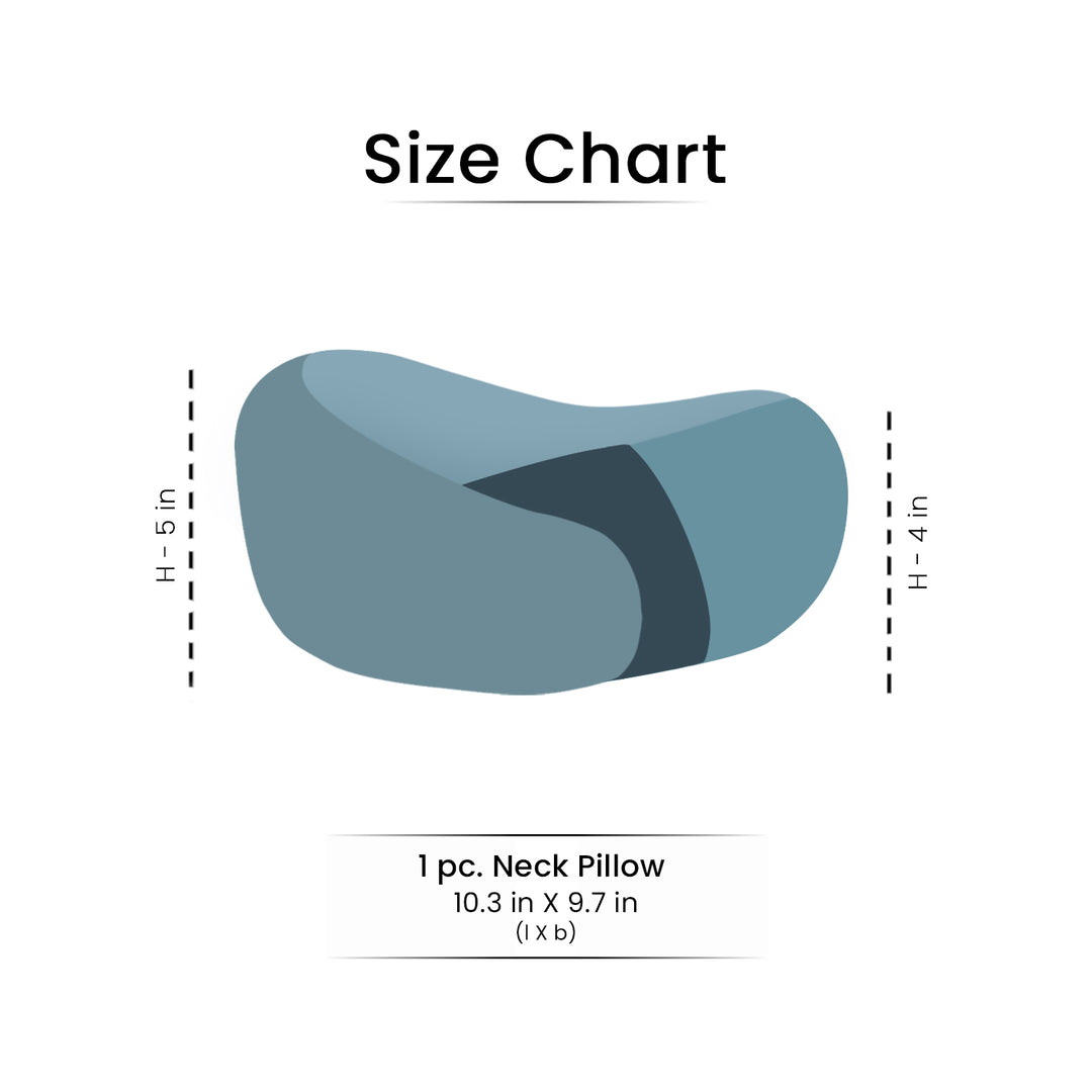 Memory Foam Neck Support Pillow With Adjustable Velcro Strap