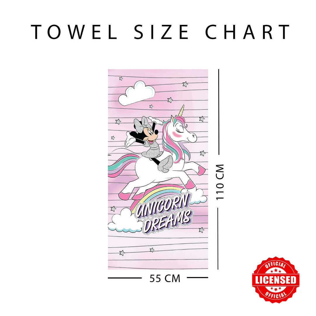 Disney Minnie & Unicorn Bath Towel For Kids