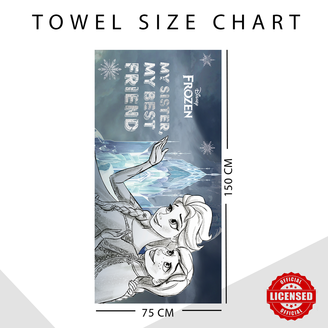 Disney Frozen Towel : 100% Cotton, Ultrasoft and breathable, High quality (Size : 75 cm x 150 cm) Fade-Resistant. 