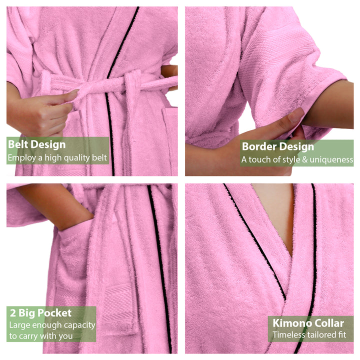 Features of Bathrobes Ultrasoft Bamboo Bathrobe with 525 GSM ( Anti bacterial, Eco friendly, Highly absorbent, UV Protection, Odour Free, Kimono Style, Pockets)