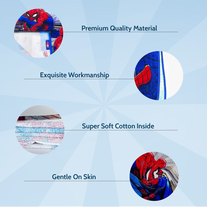 Spiderman Kids Hooded Towel in 400 GSM