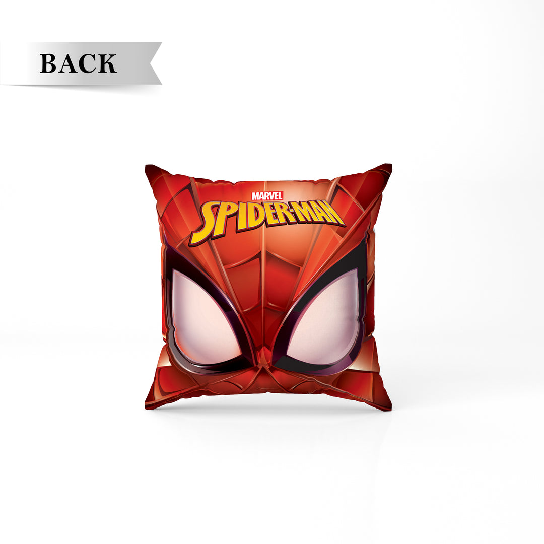 Spiderman Print Reversible Cushion By Sassoon Fab. It is Soft & fluffy, fade-resistant, High-density fill, Hypoallergenic, Reversible, etc. Size 40 cm x 40 cm 