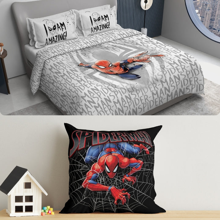 Marvel Kids Double Bedsheet & Cushion Combo