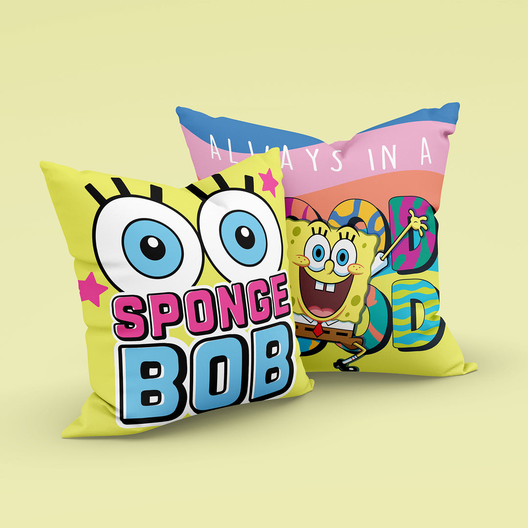 Disney Spongebob Reversible Cushion Cover (Pack of 1)