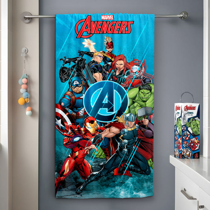 Avengers Kids Bath Towel - Blue