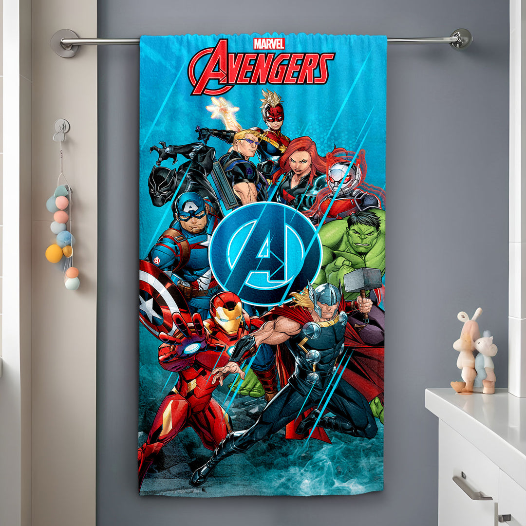 Avengers Kids Bath Towel - Blue