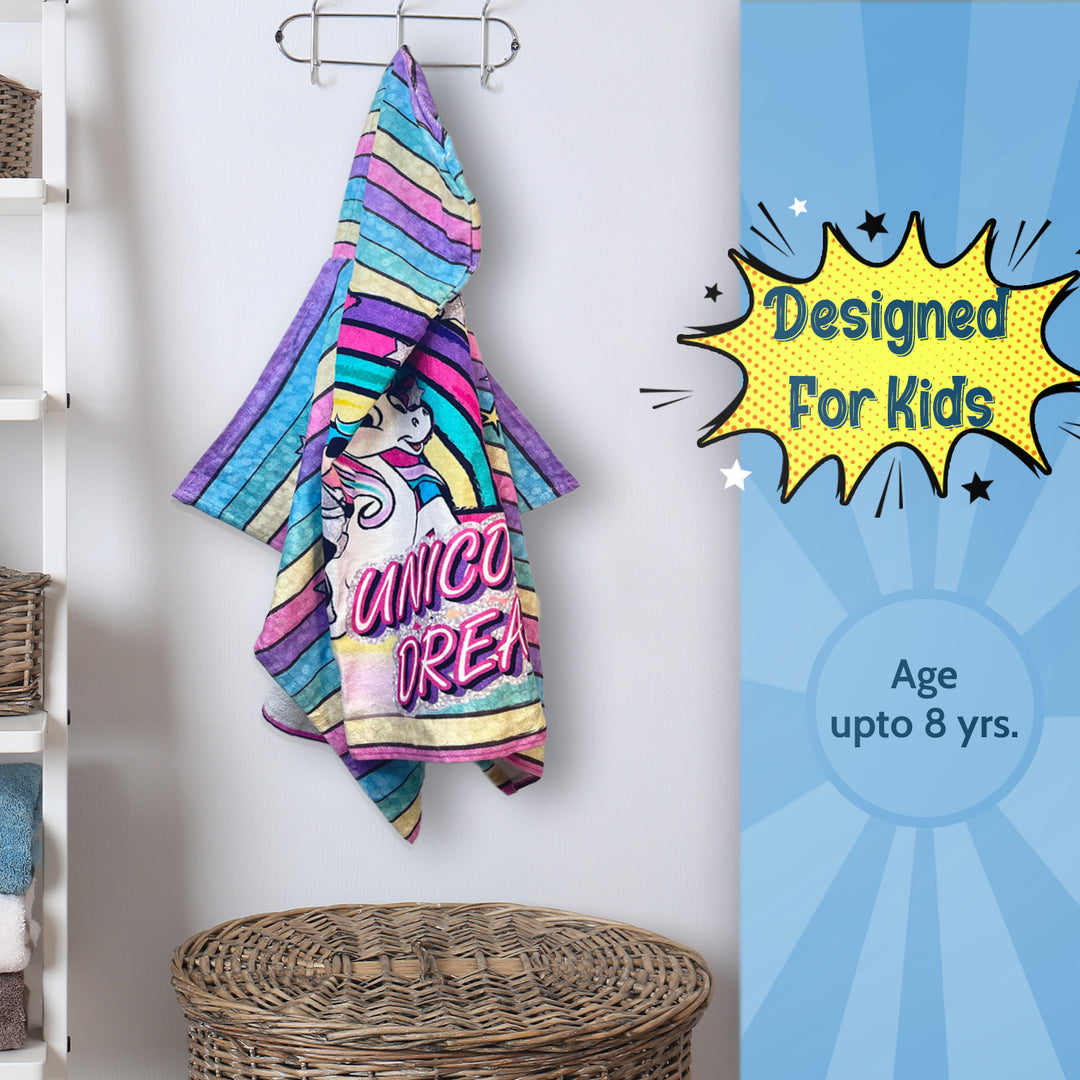 Disney Minnie & Unicorn Kids Hooded Towel in 400 GSM
