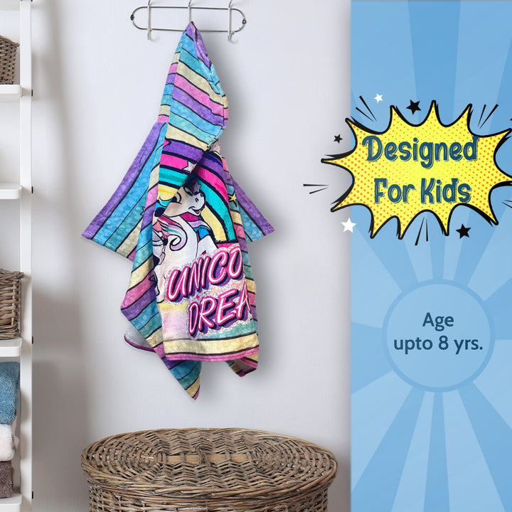 Disney Minnie & Unicorn Kids Hooded Towel in 400 GSM
