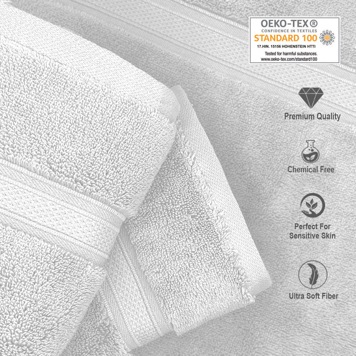 White Color Super Soft Zero Twist 100% Cotton Towel with 700 GSM ( 100% Cotton, Zero-Twist Fabric, Protection Against Microbial Allergies, Highly Absorbent, Lint and Fade Resistant) 