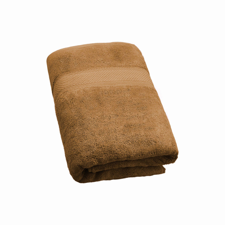 Brown Color Hypoallergenic Bamboo Towel with 525 GSM ( Bamboo & Cotton Blend Fibre, Odor Free, Antimicrobial Properties, Hypoallergenic, Fast Drying, Eco Friendly )