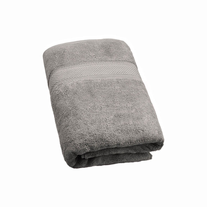 Grey Color Hypoallergenic Bamboo Towel with 525 GSM ( Bamboo & Cotton Blend Fibre, Odor Free, Antimicrobial Properties, Hypoallergenic, Fast Drying, Eco Friendly )