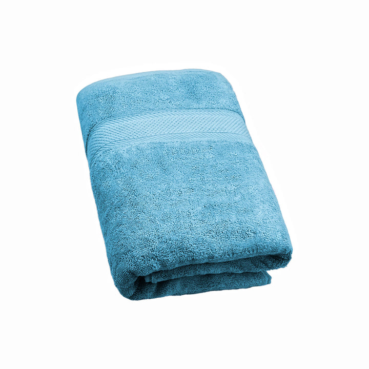 Blue Color Hypoallergenic Bamboo Towel with 525 GSM ( Bamboo & Cotton Blend Fibre, Odor Free, Antimicrobial Properties, Hypoallergenic, Fast Drying, Eco Friendly )