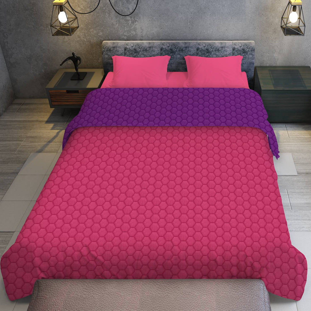 Reversible AC Quilt by Sassoon Pink