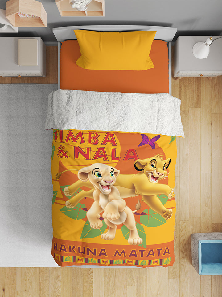 Disney Lion King Printed Single Bed Blanket ( 100% polyester fabric, ultrasoft, warm and comfortable, Size : 140 cm x 220 cm) 