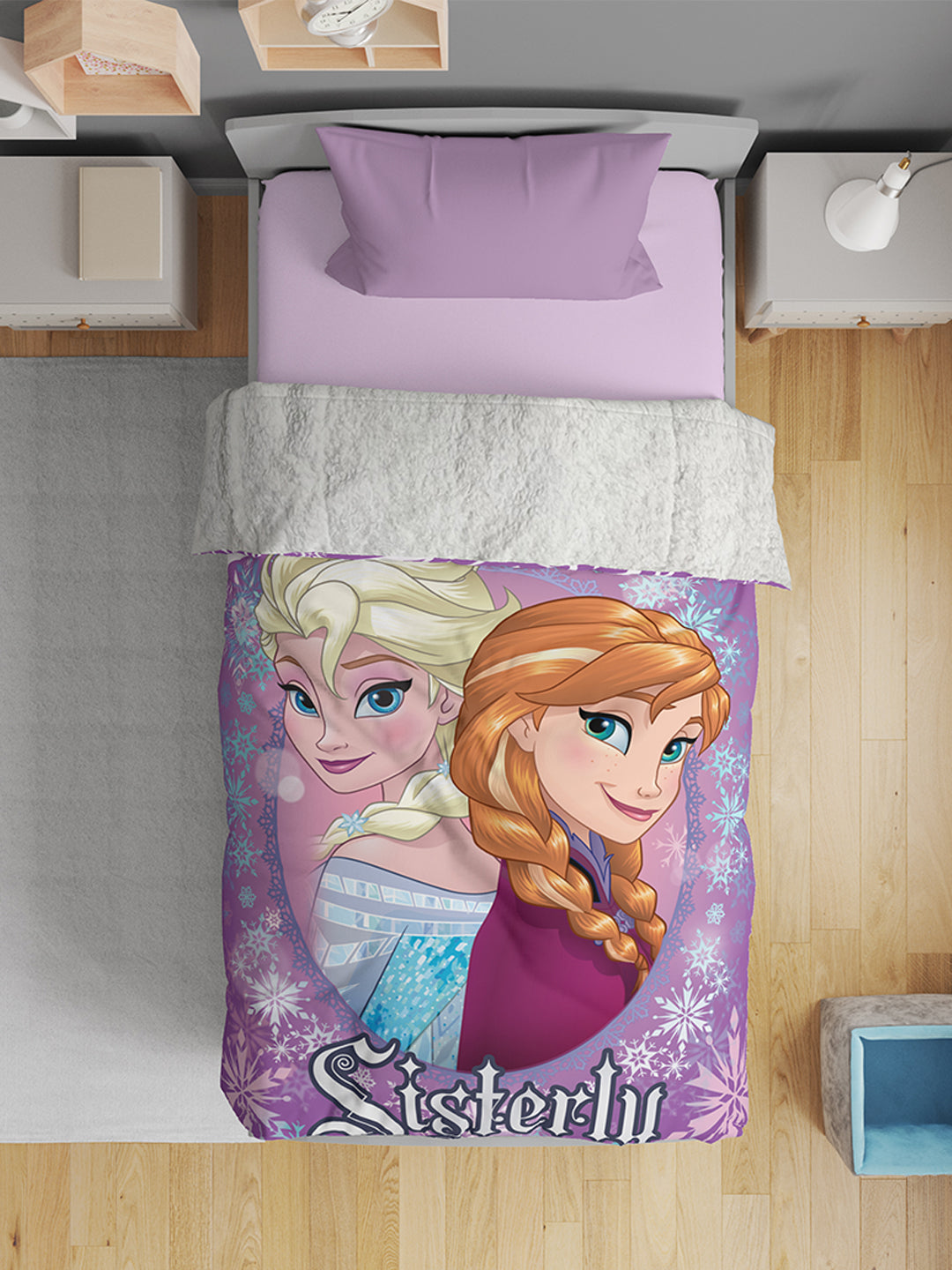 Disney Frozen Printed Single Bed Blanket ( 100% polyester fabric, ultrasoft, warm and comfortable, Size : 140 cm x 220 cm) 