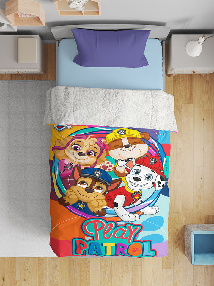 Paw Patrol Printed Single Bed Blanket ( 100% polyester fabric, ultrasoft, warm and comfortable, Size : 140 cm x 220 cm) 