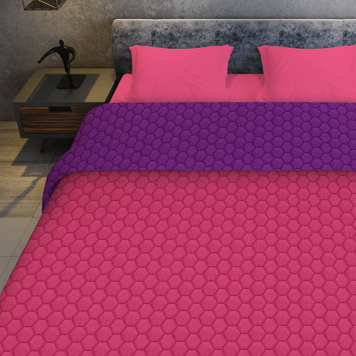 Reversible AC Quilt by Sassoon Pink