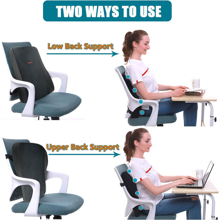 Orthopedic Back Support Pillow ( stylish, travel friendly, ergonomic design, doctor's recommended)