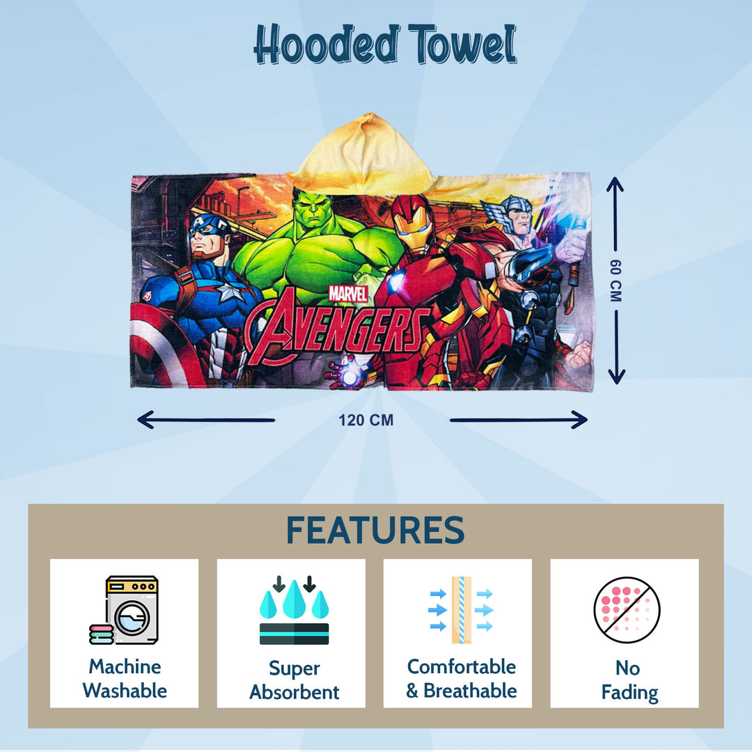 Avengers Kids Hooded Towel in 400 GSM