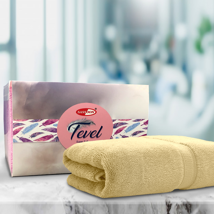 Yellow Color Super Soft Zero Twist 100% Cotton Towel with 700 GSM ( 100% Cotton, Zero-Twist Fabric, Protection Against Microbial Allergies, Highly Absorbent, Lint and Fade Resistant) 