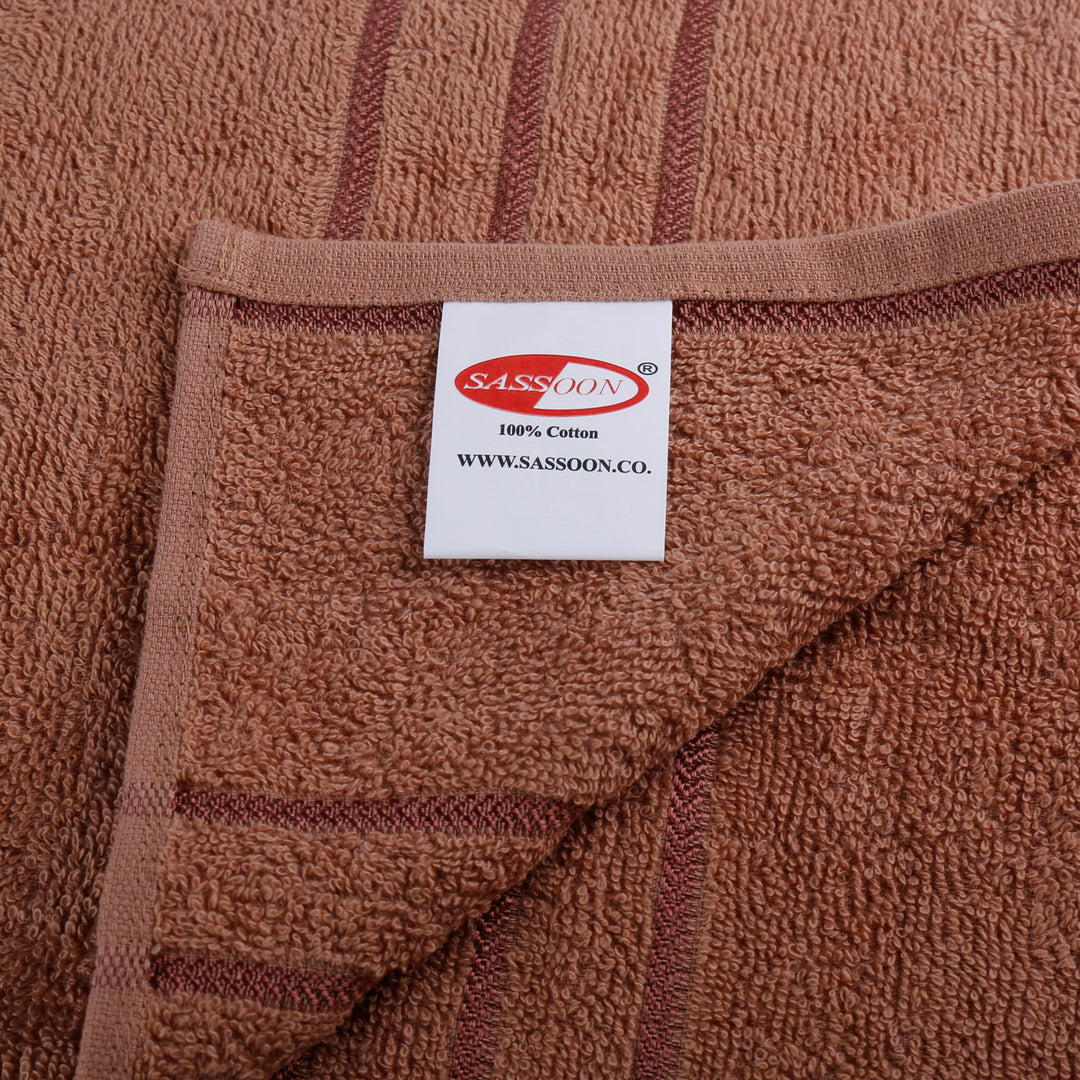 Brown Color 100% Cotton Bath Towel with 380 GSM