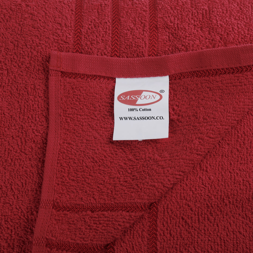 Red Color 100% Cotton Bath Towel with 380 GSM