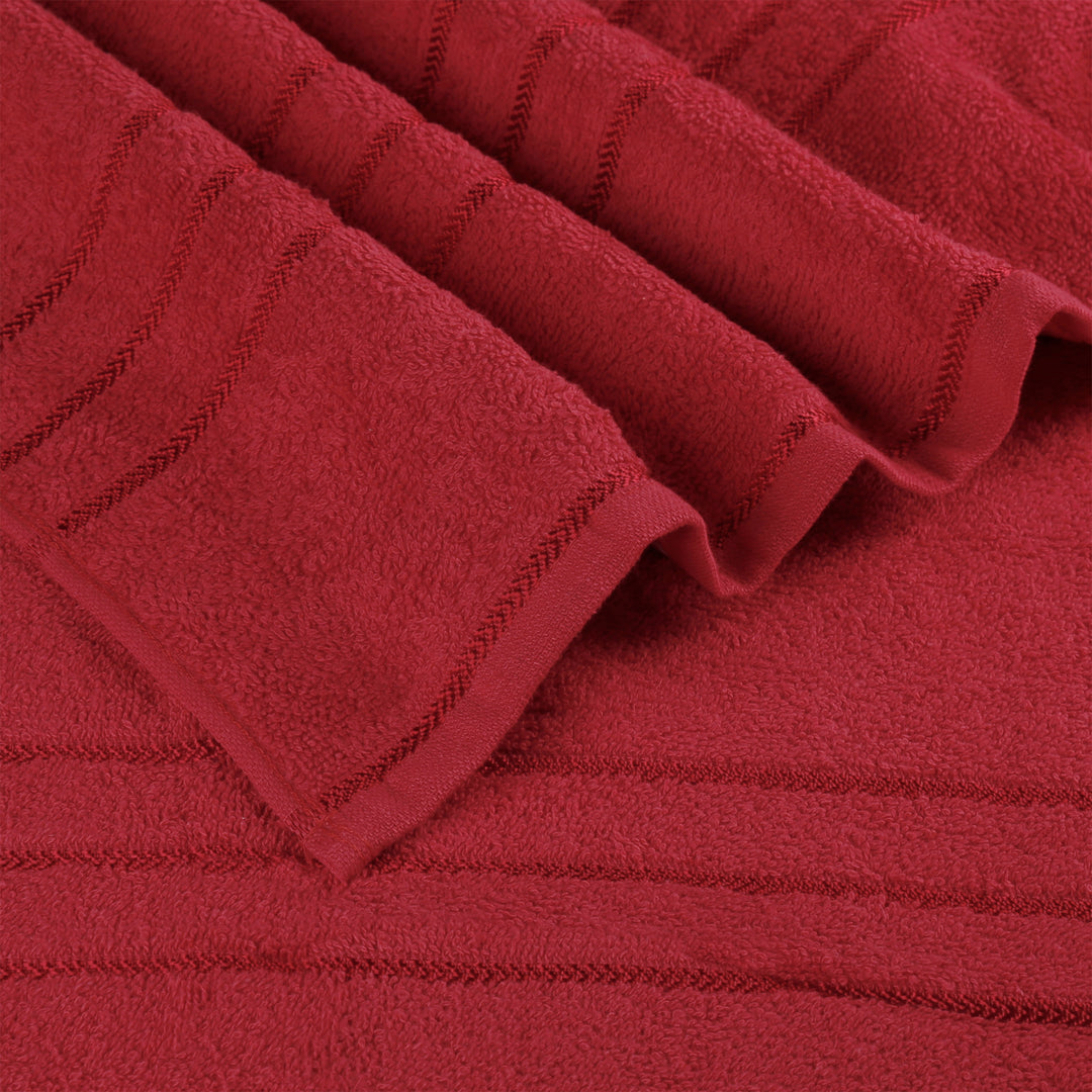 Red Color 100% Cotton Bath Towel with 380 GSM