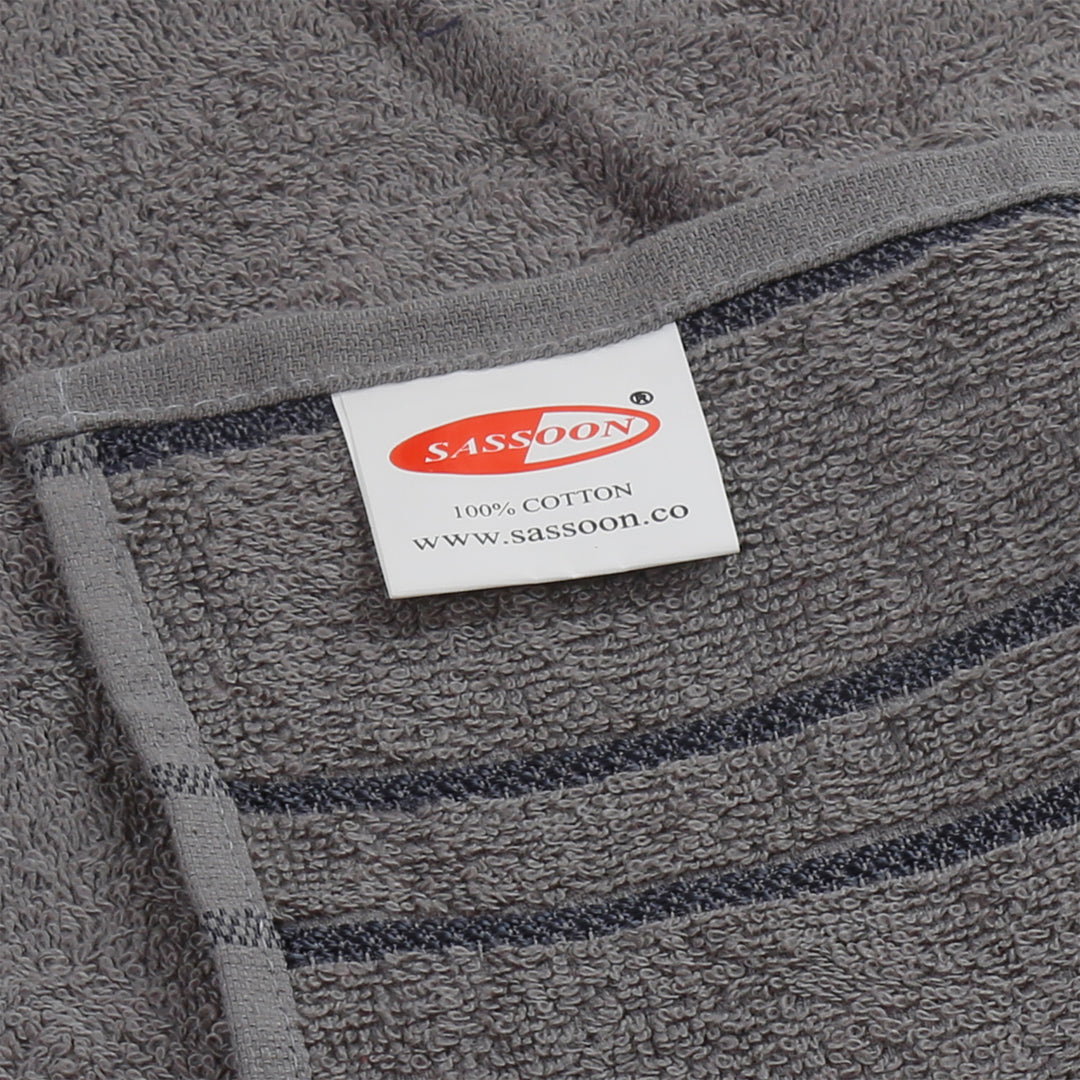 Grey Color 100% Cotton Bath Towel with 380 GSM