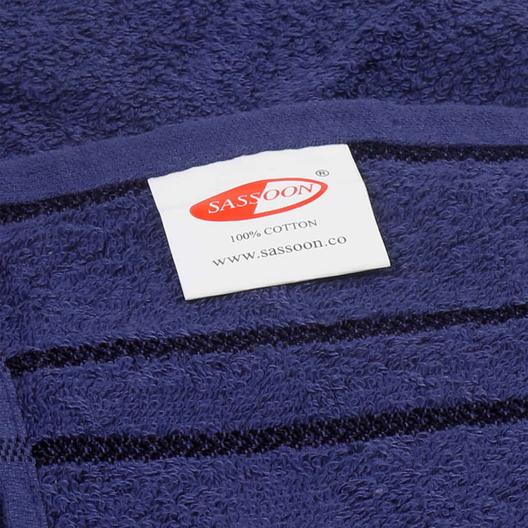 Dark Blue Color 100% Cotton Bath Towel with 380 GSM