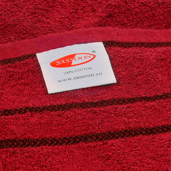 Red Color 100% Cotton Bath Towel with 380 GSM