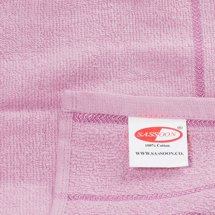 Pink Color 100% Cotton Bath Towel with 380 GSM