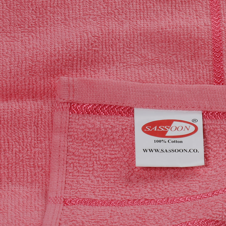 Pink Color 100% Cotton Bath Towel with 380 GSM